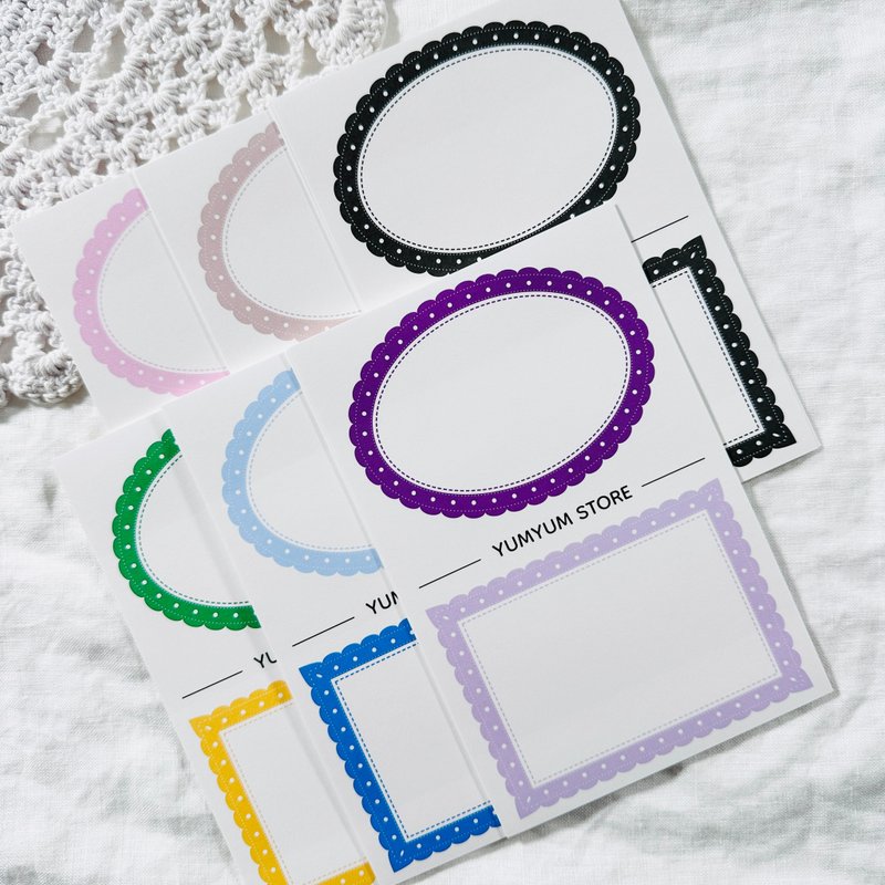 Circle hole frame Paper Stickers - 貼紙 - 其他材質 
