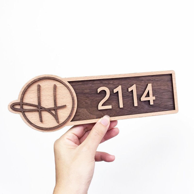 Customised Door Nnumber Sign - Doorway Curtains & Door Signs - Wood 