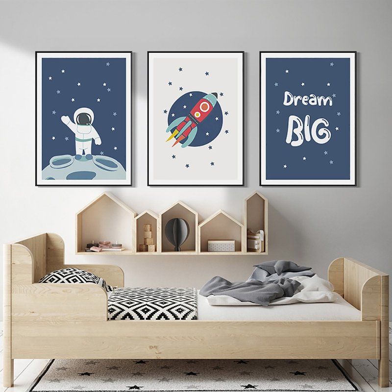 Dream BIG_Painting_Art Series_Made in Taiwan and shipped quickly within two working days - Posters - Cotton & Hemp Blue