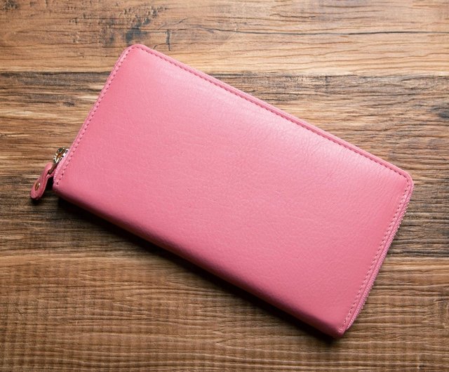 Hallelujah ピンクゴールド レザー 長財布 長財布 ラウンドファスナー 本革 Hallelujah