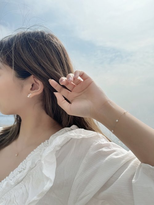Mikado Jewellery 圓圓手鍊- 18K純金日本Akoya珍珠手鍊