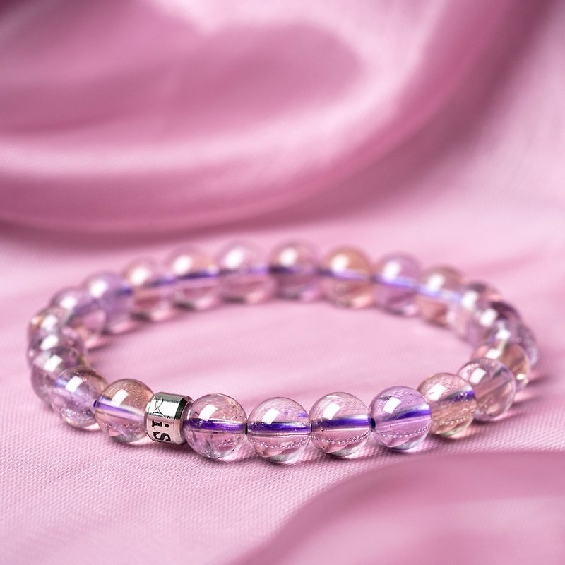 紫黃晶 | 天然能量手串 | 7-8mm - 手鍊/手環 - 水晶 紫色