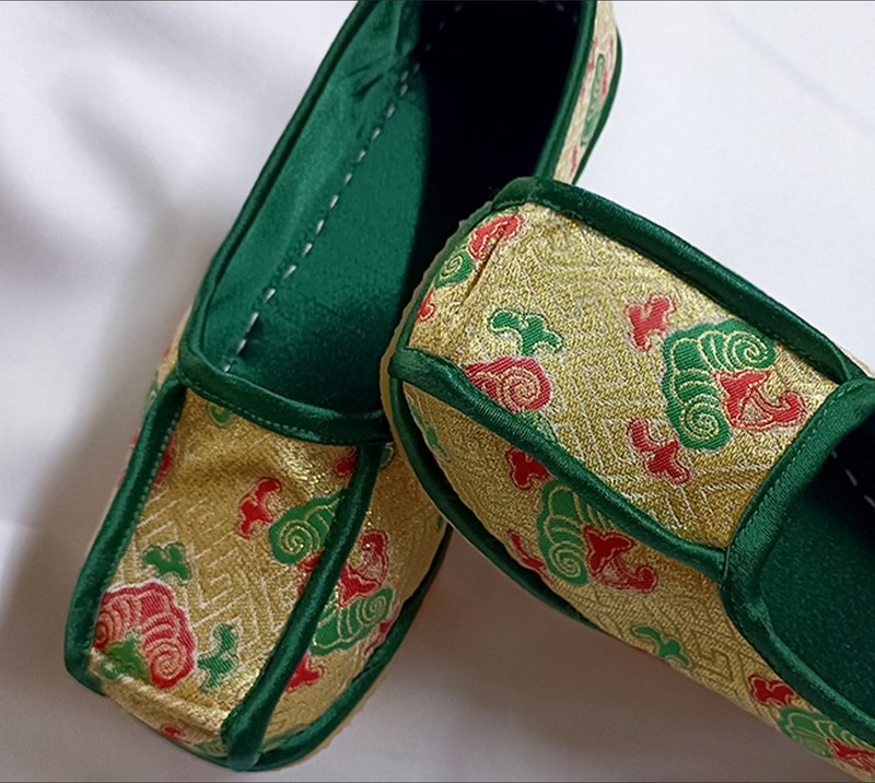 Fangxi handmade custom-made Hanfu co-branded restoration shoes - Other - Other Materials Green