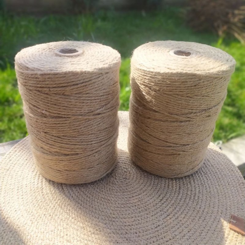 Jute Macrame cord (900g) 3mm Rustic Cord Jute for crochet. Wrapping Gifts Garden - 編織/刺繡/羊毛氈/縫紉 - 環保材質 