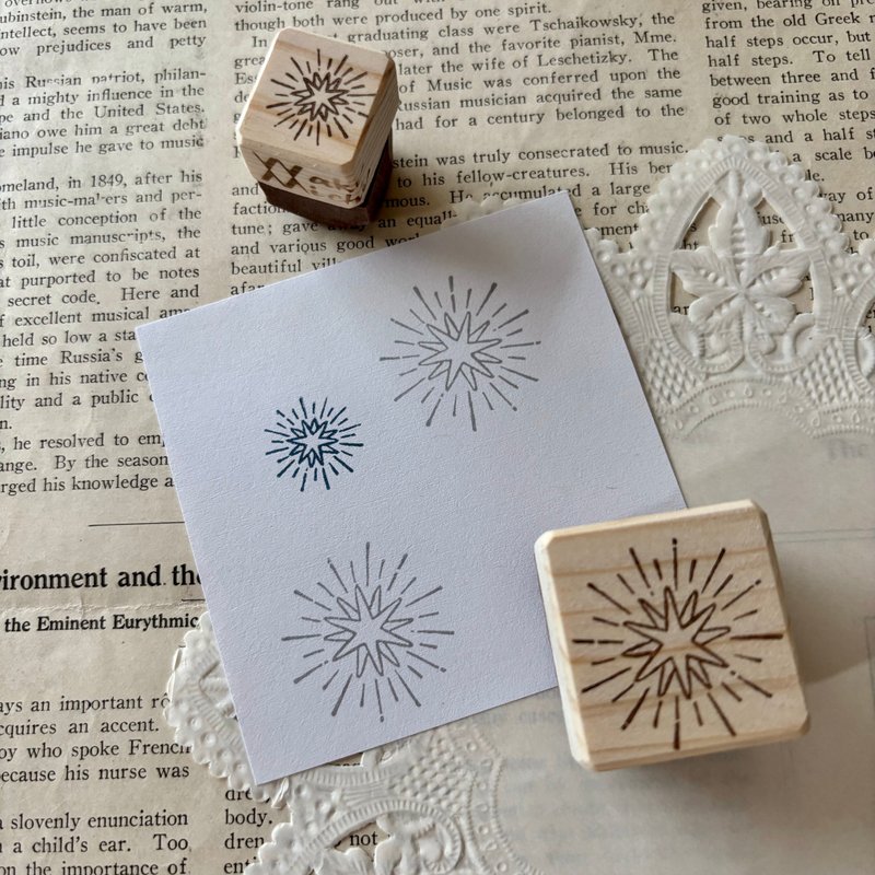 Eraser Stamp Star of Bethlehem Stamp Set of 2 (Large and Small) - Stamps & Stamp Pads - Rubber 