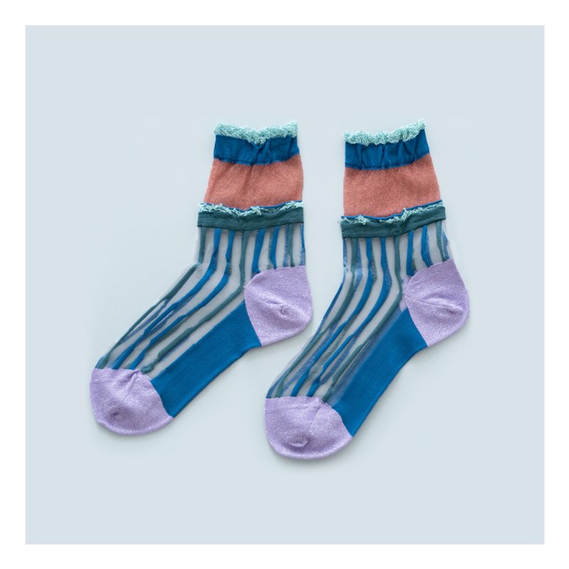 Smooth / Blue - Socks - Nylon Blue