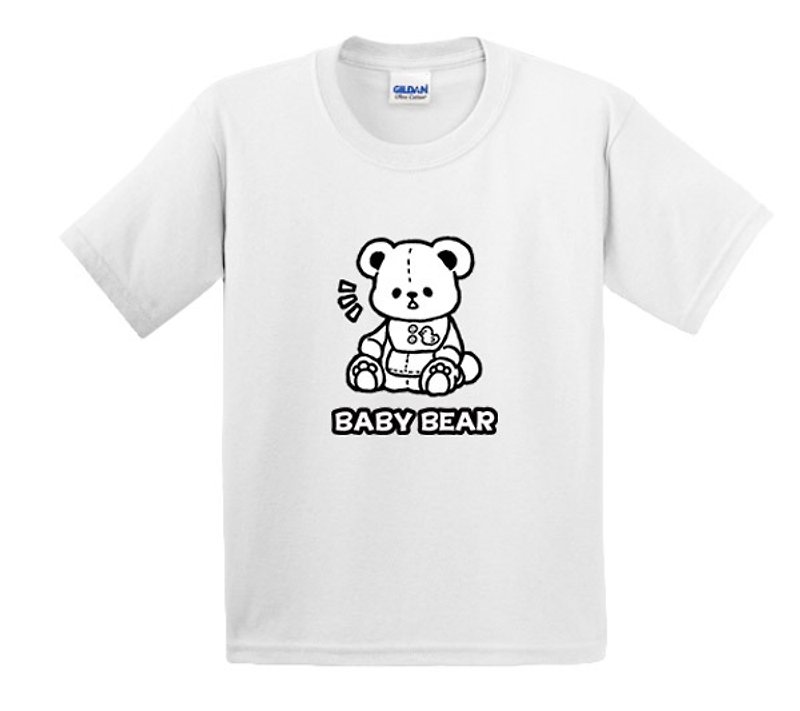 Painted T-shirts | Baby Bear | American cotton T-shirt | Kids | Family fitted | Gifts | painted | White - อื่นๆ - ผ้าฝ้าย/ผ้าลินิน 