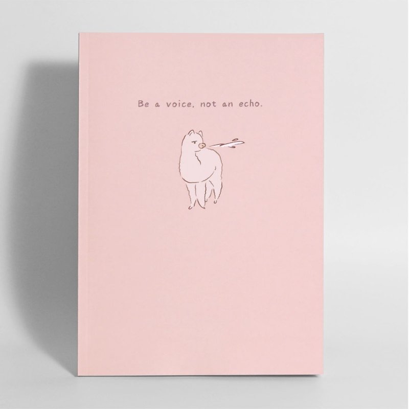 動物插畫筆記本 | 羊駝 Be a voice, not an echo. - 筆記本/手帳 - 紙 