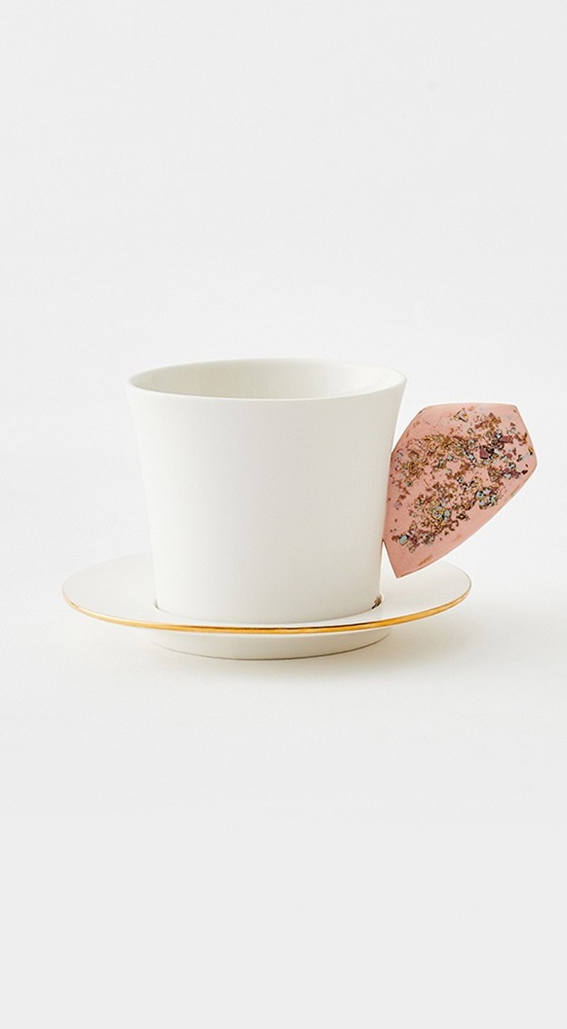 JIWOON Coffee & Tea Set_Peach - 咖啡杯/馬克杯 - 陶 粉紅色