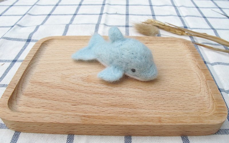 羊毛氈 動物 海洋生物 海豚 - 擺飾/家飾品 - 羊毛 藍色