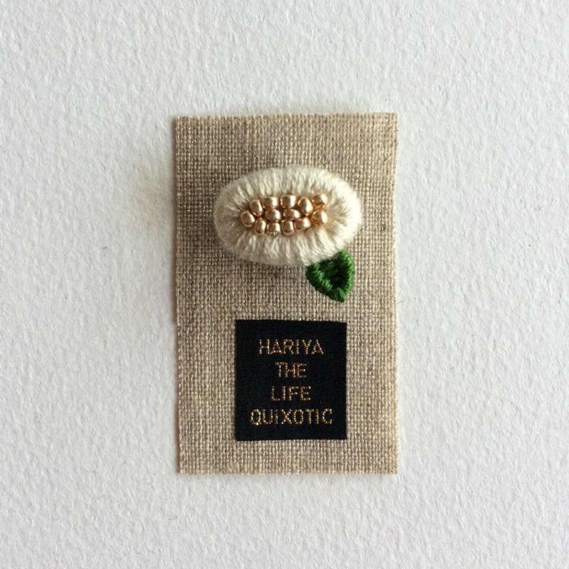 Of small flower brooch - เข็มกลัด - งานปัก สีม่วง