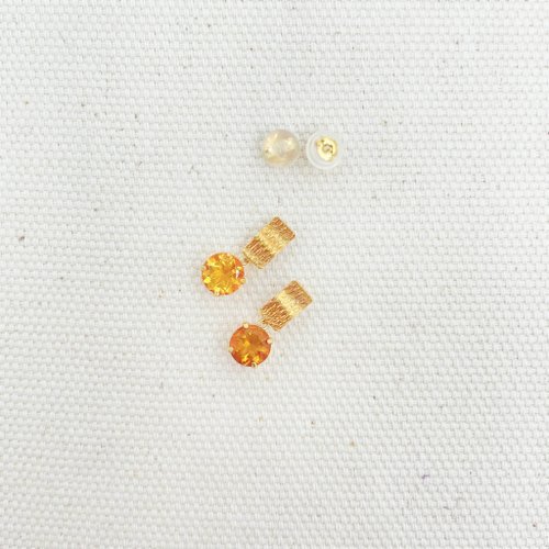 Hee jewelry合一輕珠寶 午茶系列 黃水晶 白18K金耳環 輕珠寶飾品