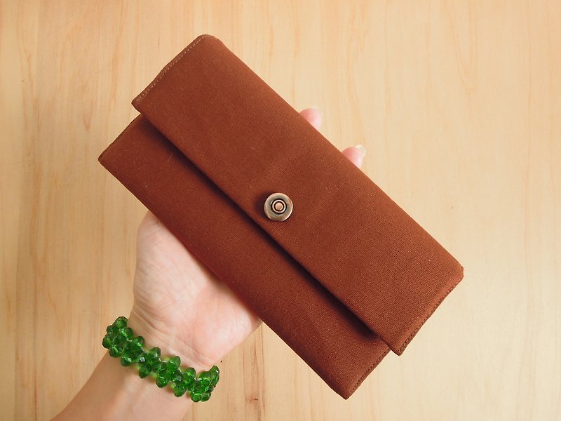 Your Sweet Bi-fold Wallets - Fabric Wallets - Brown - กระเป๋าสตางค์ - ผ้าฝ้าย/ผ้าลินิน สีนำ้ตาล