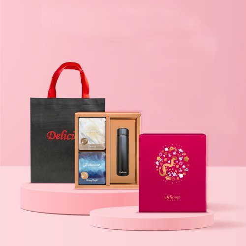 德里斯 Delicioso 【德里斯Delicioso】龍情蜜意禮盒 /濾掛咖啡12gx8包+輕巧包溫瓶