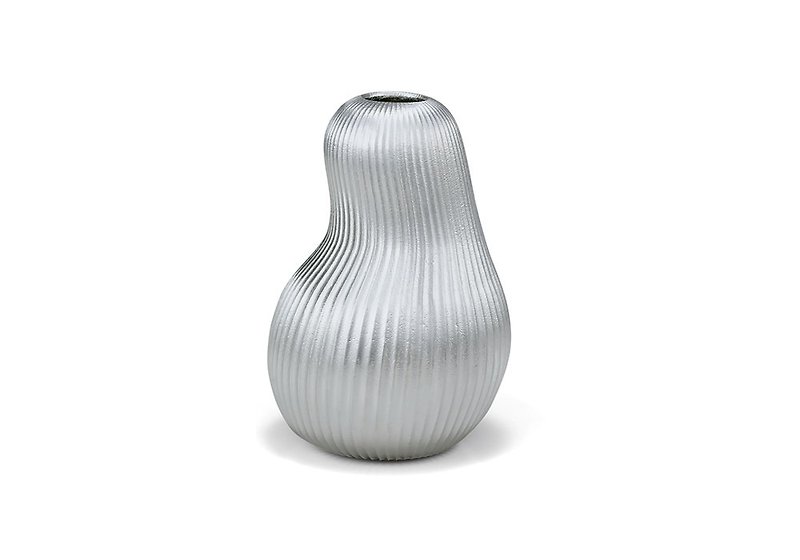 純錫の花瓶-洋ナシ - 観葉植物 - 金属 シルバー