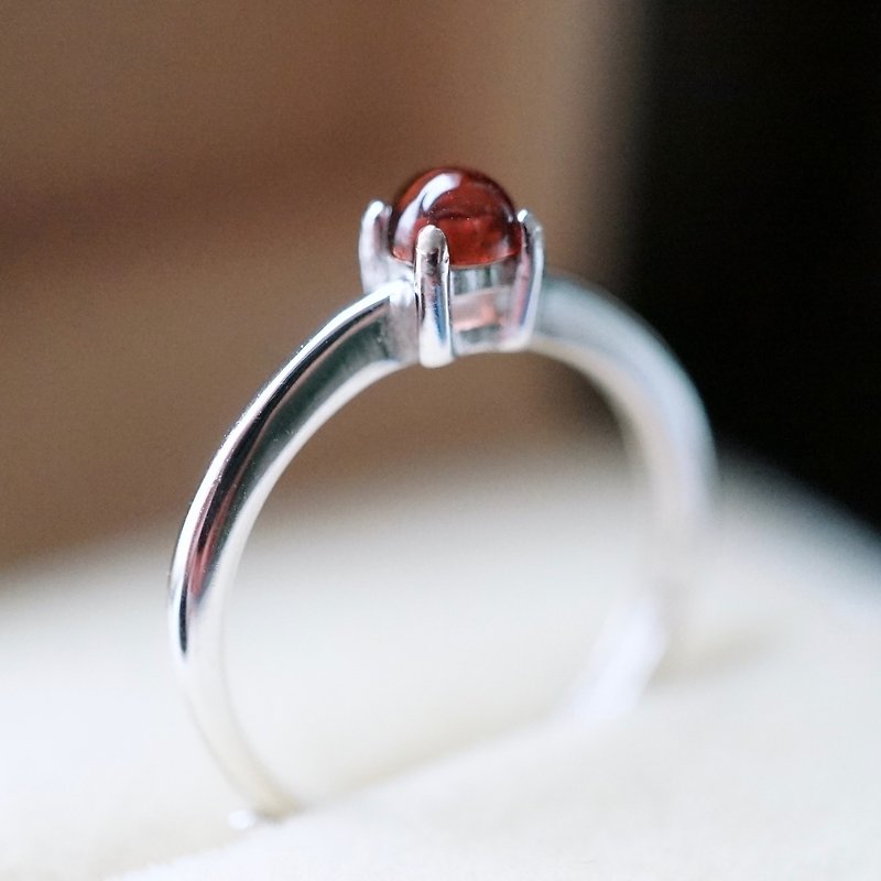 ITS-R109 [925 silver, gemstone ring, garnet, Garnet] 925 silver ring. - แหวนทั่วไป - เครื่องเพชรพลอย สีแดง