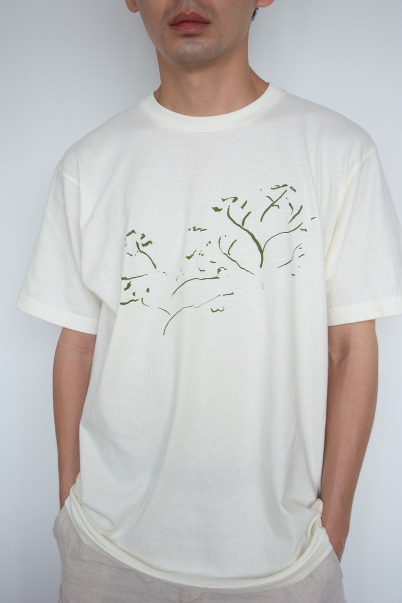 T shirt 山 絹印 - 帽T/大學T - 棉．麻 