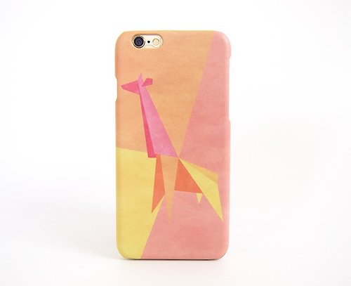 Emaley 艾瑪莉 工作坊 Geometric Giraffe (Pink/Orange) iPhone case 手機殼 เคสยีราฟ