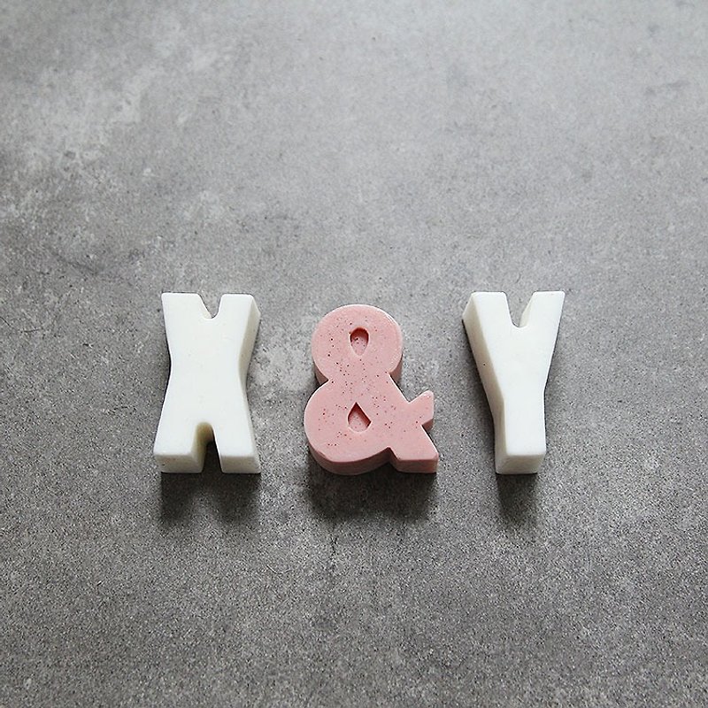 English alphabet handmade soap - rose geranium & pink - Soap - Other Materials Pink