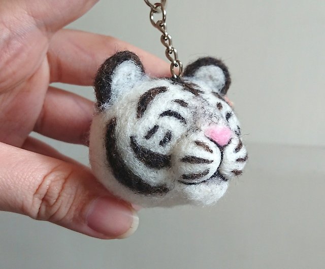 Handmade Cute Felt Craft Tiger Key Tag Key Chain Key Ring Animal New  Gifting
