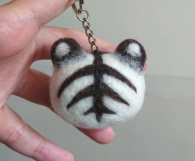 Handmade Cute Felt Craft Tiger Key Tag Key Chain Key Ring Animal New  Gifting