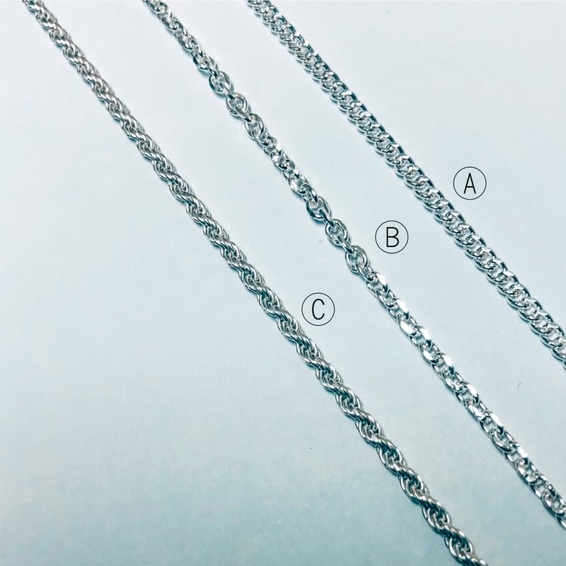 925銀練 - 項鍊 - 銀 銀色