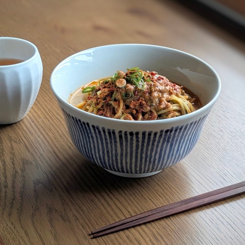 麻布手 杵型丼 - 碗 - 陶 白色
