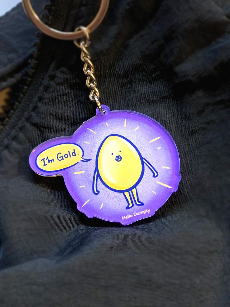 強運を呼ぶ金の卵キーホルダー - キーホルダー・キーケース - プラスチック パープル