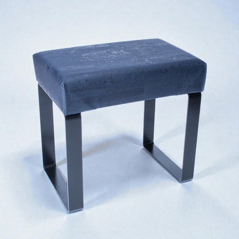 軟木皮革腳凳 (海軍藍) - 椅子/梳化 - 環保材質 藍色