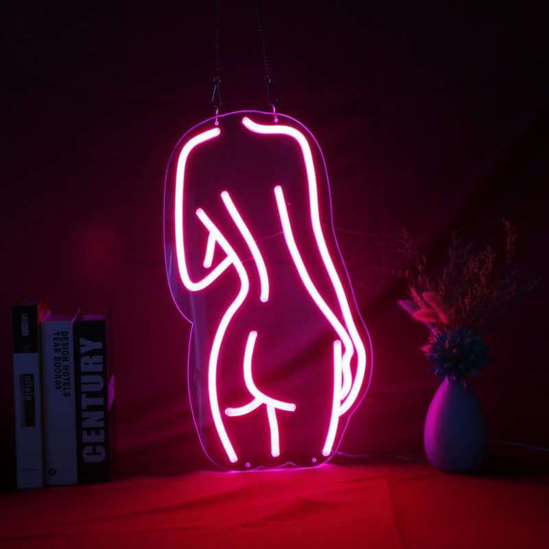 性感女孩霓虹燈Girl LED發光字Neon Sign廣告招牌Logo餐廳酒吧 - 燈具/燈飾 - 壓克力 透明