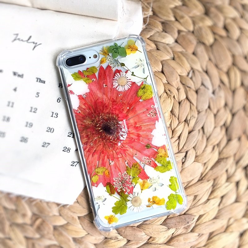 ひまわりの本物の花の電話ケースが1つ - スマホケース - 寄せ植え・花 多色