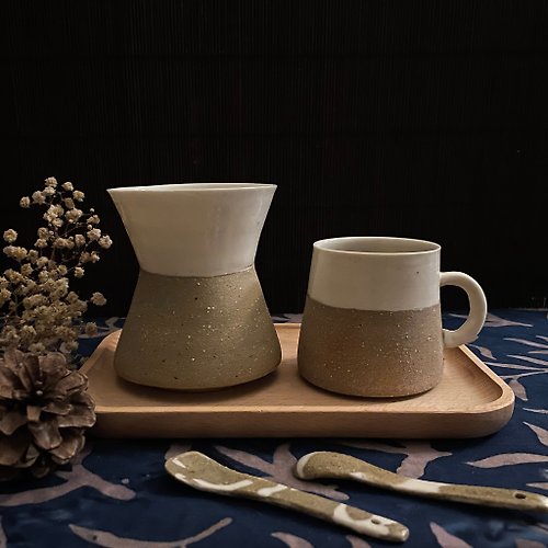 土土實驗 tootoo_ceramic 手捏絞胎陶瓷餐具系列 - 輕巧陶杯 (對杯)