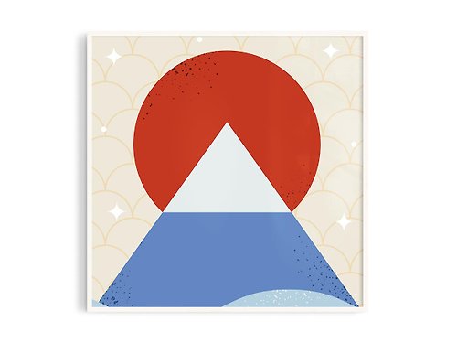 一人＋本是生活家 古風日和3_2丨富士山/海報/台灣製原木框/A4/尺寸可客制