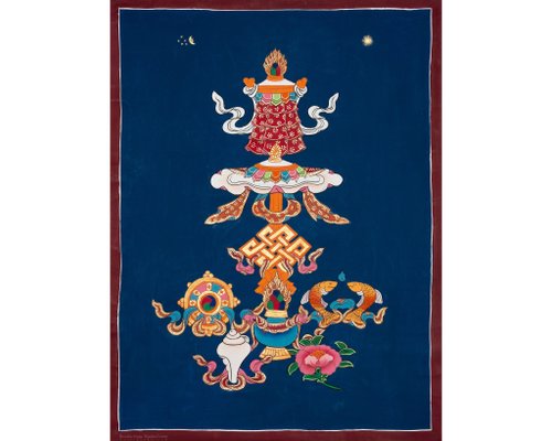 Boudha Stupa Thanka Centre 扎西塔克吉祥符號唐卡畫