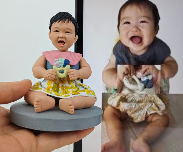 オーダーメイド】3D肖像画 似顔絵 写真 人形 フィギュア/誕生日/ベビー・赤ちゃん・キッズ・子供・幼児・出産祝い - ショップ uDesign  知育玩具・ぬいぐるみ - Pinkoi