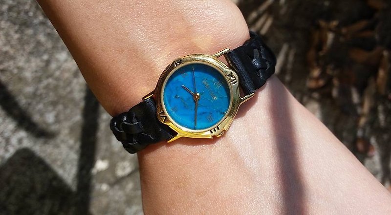 []ロストと時計をテーピングアンティークモデルターコイズを見つけます - 腕時計 - 宝石 ブルー