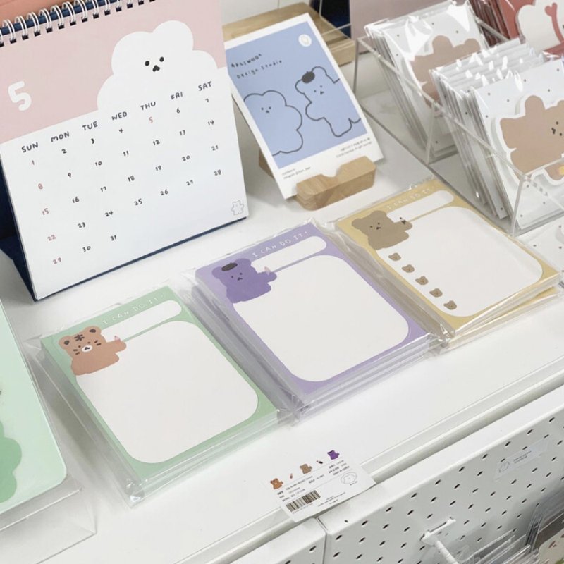 韓國文創 Chanibear memopad - pencil (4ype) 好用的便条纸 14cm - Sticky Notes & Notepads - Paper 