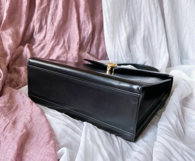 BALLY Persia Black Leather Lizard Clutch Bag