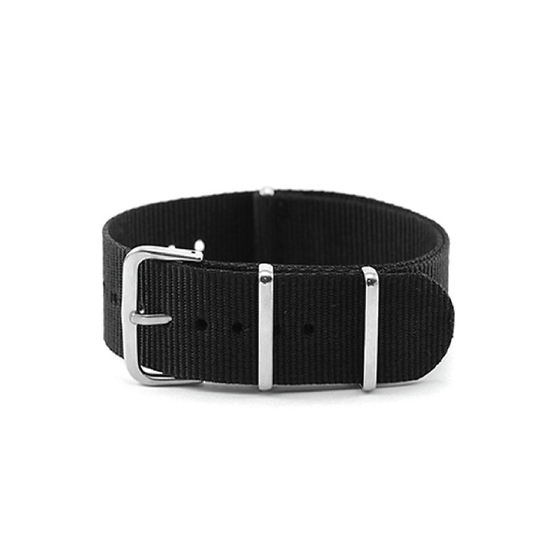 Black Nato Band - Silver - Women's Watches - Other Materials Black