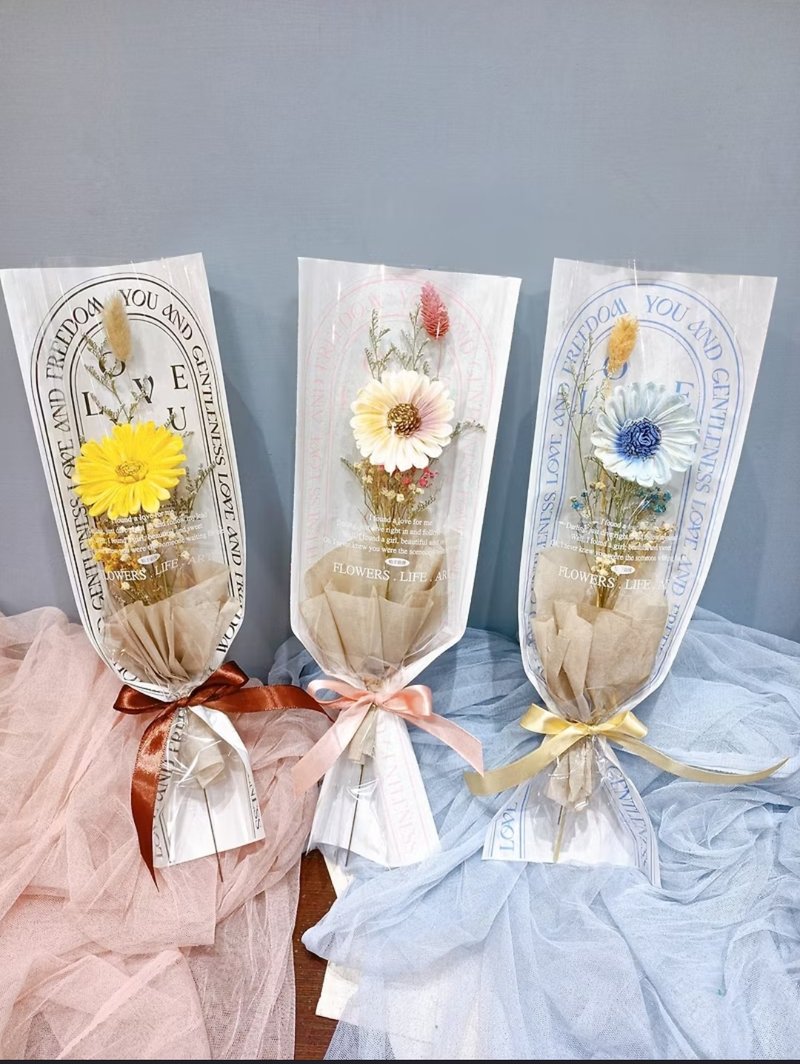 Simple style sunflower bouquet graduation bouquet corporate gift corporate order dry flower immortal flower - Dried Flowers & Bouquets - Plants & Flowers 