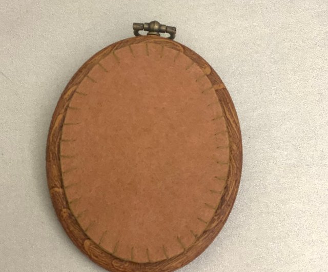 タンポポの小さな吊り下げフレーム刺繍手作り/半立体刺繍絵画