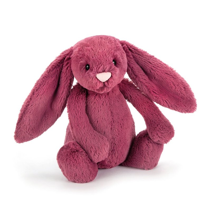 Jellycat Bashful Berry Bunny 玫瑰兔 31cm - 玩偶/公仔 - 棉．麻 紅色