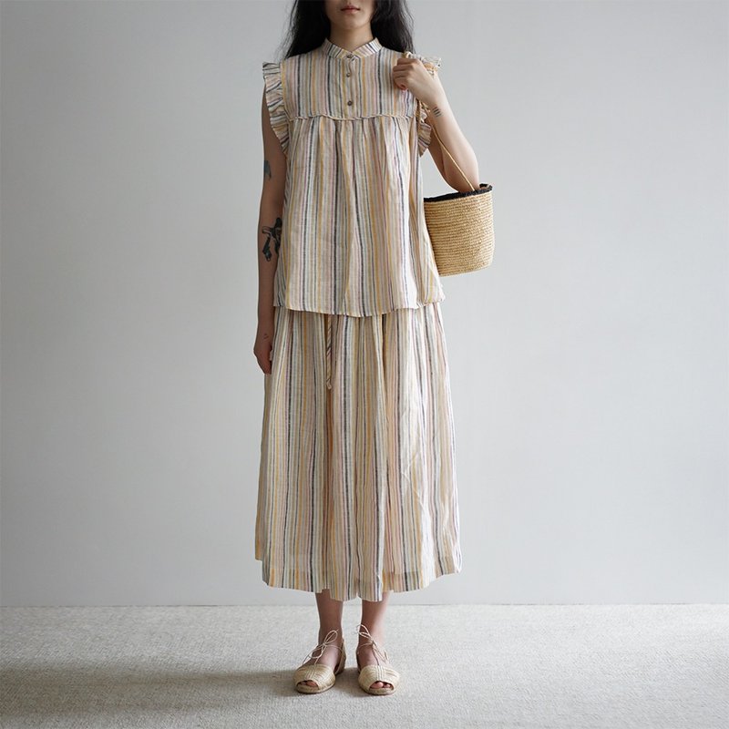 Papaya Salad Shirt - 女襯衫 - 棉．麻 多色
