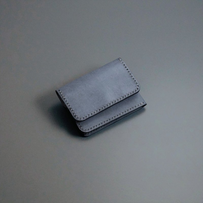 Mini Bi-ford Short Wallet。Leather Stitching Pack。BSP115 - Wallets - Genuine Leather Orange