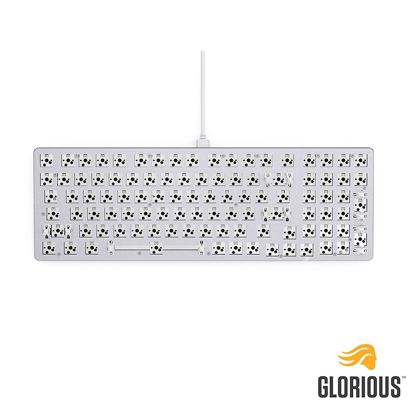 Glorious GMMK 2 96% DIY Modular Mechanical Keyboard Kit - White - อุปกรณ์เสริมคอมพิวเตอร์ - อลูมิเนียมอัลลอยด์ ขาว