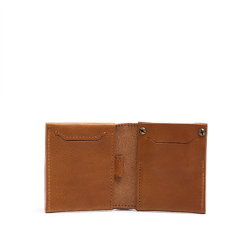 Leather AirTag Billfold Wallet 2.0 - Vectors Mahogany