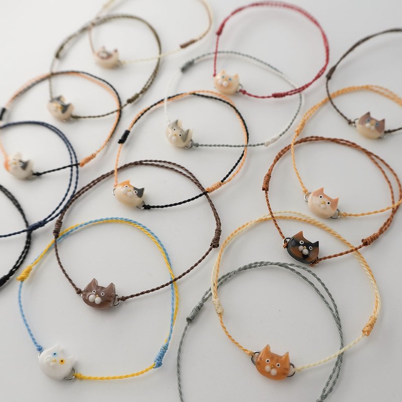 貓貓好朋友蠟繩手鍊 | 迷你 - 手鍊/手環 - 樹脂 多色