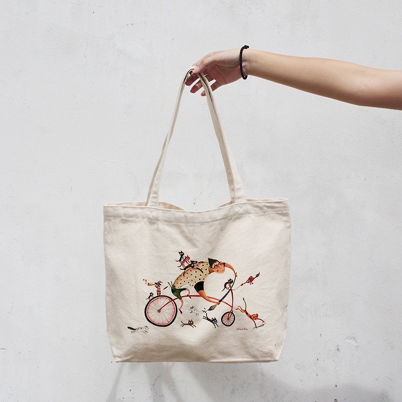 Tote bag-Good friends - Messenger Bags & Sling Bags - Cotton & Hemp 