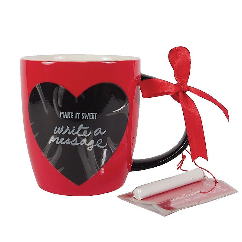 Mug message blackboard [Hallmark-gift mug] - แก้วมัค/แก้วกาแฟ - ดินเผา สีแดง