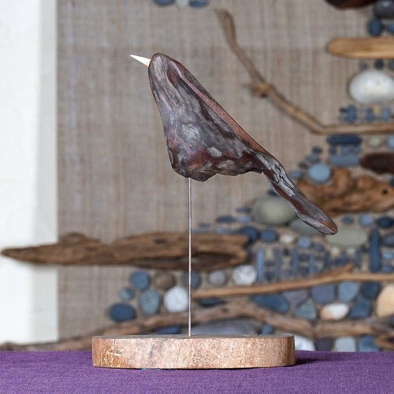 世界へ羽ばたこう　流木の鳥　wood bird　鳥　decorative bird　鳥のオブジェ　かわいい鳥　bird goods　M saiz 　１５０ - 擺飾/家飾品 - 木頭 咖啡色